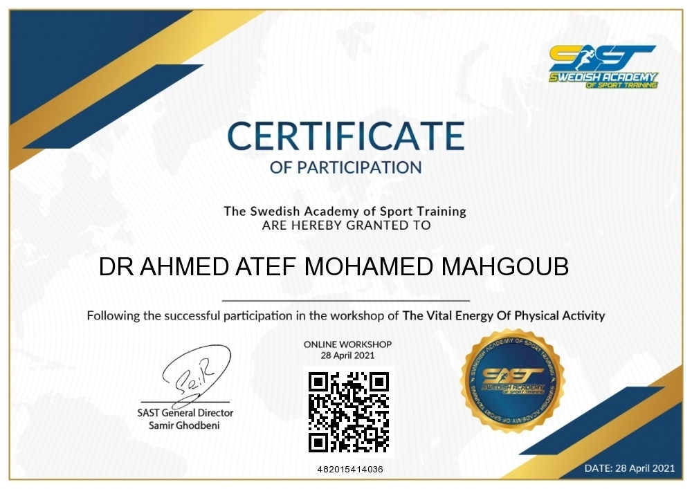 Dr Ahmed Atef Mohamed Mahgoub